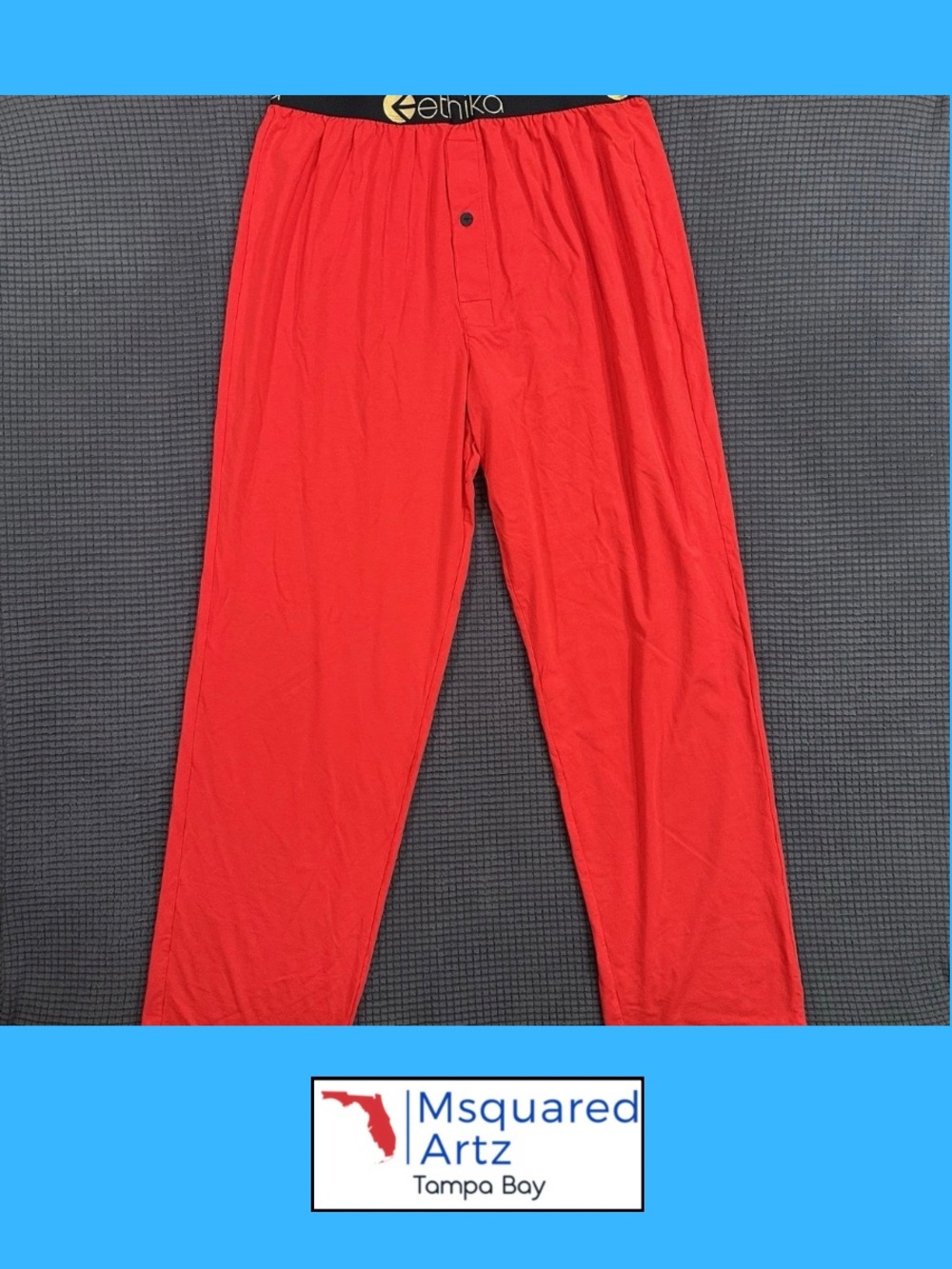 Ethika Men’s Small Red Lounge Pants Sleepwear Cotton Modal Stretch Elastic Waist